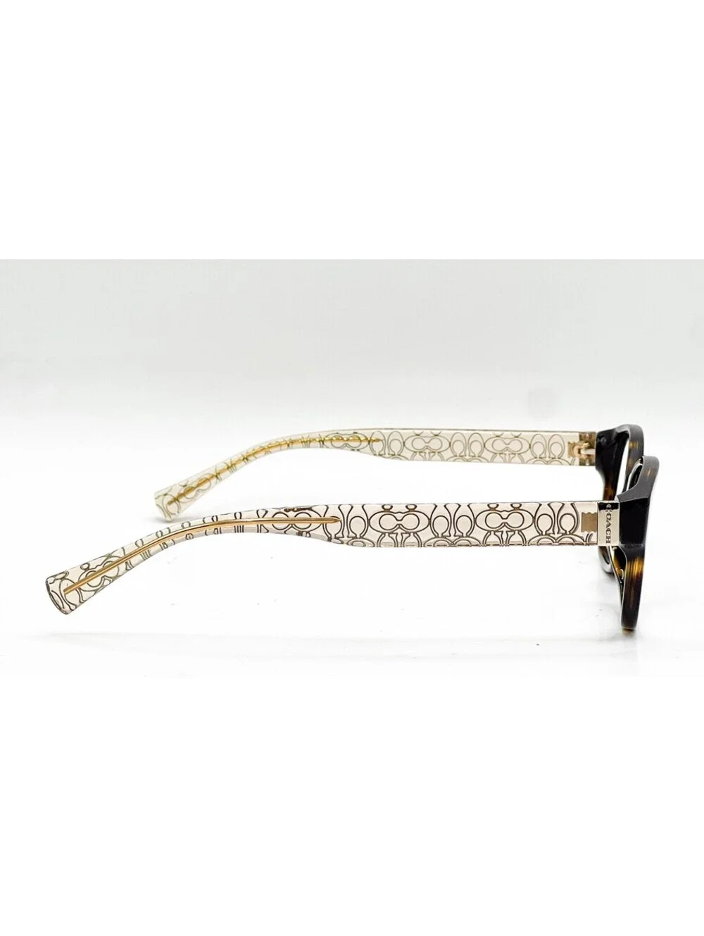 Coach HC 6049 5152 Dark Tortoise Crystal Brown Eyeglass Frames 52-16-135